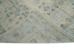 100% Wool Hand Knotted 8x10 Traditional Beige and Blue Wool Area Rug | TRDCP86810