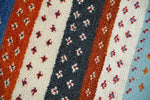 1.5x2 Blue Red and White Wool Hand Knotted traditional Vintage Antique Southwestern Gabbeh Rug| TRDCP353152