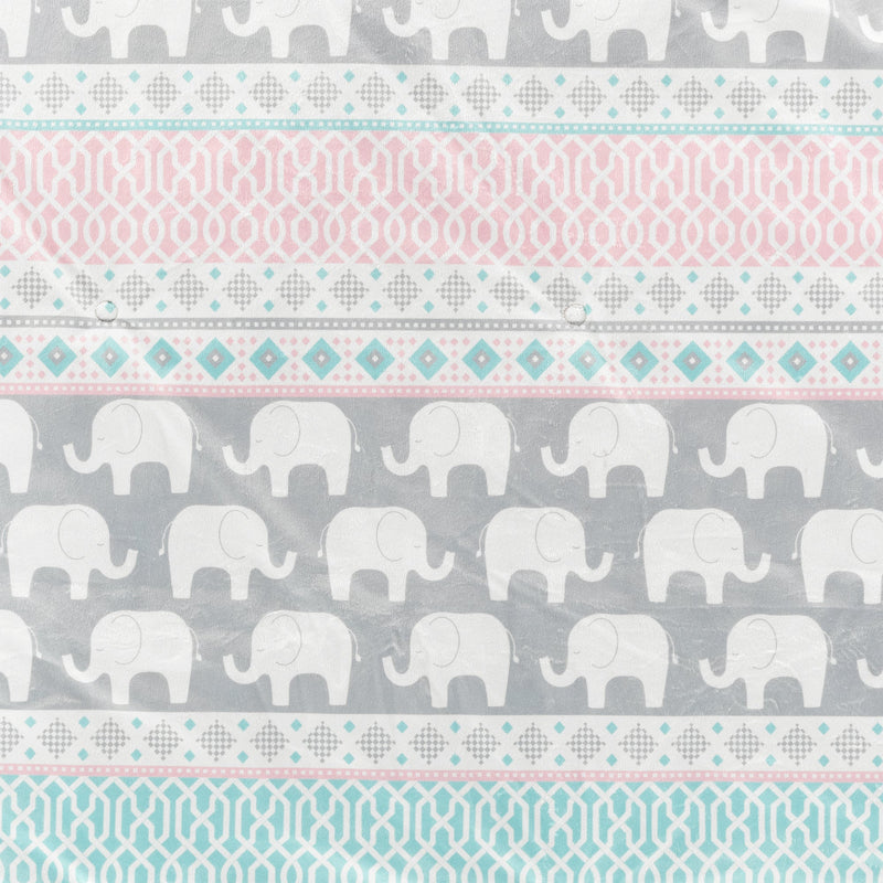 Elephant Stripe Soft Sherpa Baby Blanket