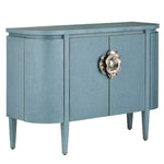 Currey and Company Briallen Blue Demi-Lune Cabinet 3000-0280