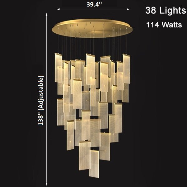 MIRODEMI® Luxury modern LED chandelier for staircase, lobby, living room, stairwell