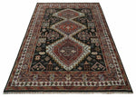 Hand Knotted Rust, Ivory and Black Traditional Antique Multi Size Wool Area Rug