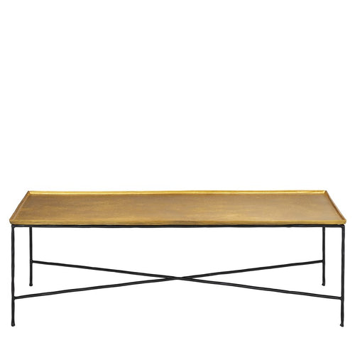 Currey and Company Boyles Brass Cocktail Table 4000-0152