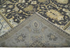 10x14 Black and Brown Hand Knotted Antique Oushak Large Wool Area Rug | TRDCP7211014