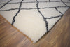 4x6, 5x8 and 8x10 Moroccan Area Rug | White and Black Handmade Rug | TRD2373
