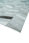 Custom Made Ivory and Gray Leather Rug | Hairon Genuine Leather, Cowhide rug, Chevron Geometric Rug