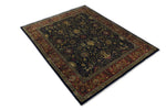 Premium look Hand Knotted Black, Brown and Gold Fine Wool Traditional Oushak Multi Size wool Area Rug