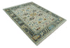 Beige, Gray, and Ivory Traditional Hand Knotted Oriental Oushak Multi Size wool Area Rug