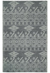 5x8 Hand woven tribal Woolen Chunky and Soft White and Black Wool Area Rug | TRDMA18