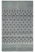 5x8 Hand woven tribal Woolen Chunky and Soft White and Black Wool Area Rug | TRDMA20