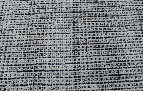 5x8 White and Black Handmade Area Rug Made With Fine Viscose | TRD0081AR58
