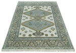 8x10 Ivory, Gray and Camel Oriental Traditional Persian Area Rug | TRDCP966810