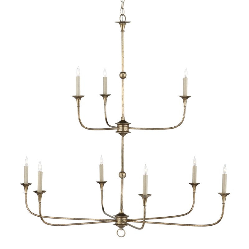 Currey and Company Nottaway Bronze Large Two-Tier Chandelier 9000-1129
