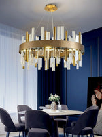 MIRODEMI® Gold/Titanium black crystal chandelier for bedroom, living room.