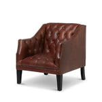 Lovecup Mahogany Leather Library Chair L068