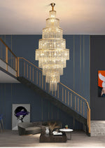 MIRODEMI®  Large Luxury crystal chandelier for staircase, living room, stairwell