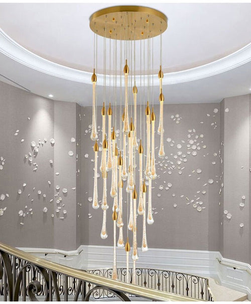 MIRODEMI® Luxury modern crystal chandelier for staircase, living space, bathroom, stairwell