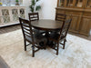 Weston 42" Round Dining Table - Natural + Black
