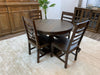 Weston 42" Round Dining Table - Natural + Black