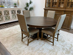 Weston 60" Round Dining Table - Natural + Black