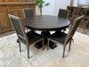 Weston 53" Round Dining Table - Natural + Black