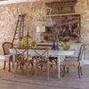 Lovecup Grand Dining Table in Distressed White L004