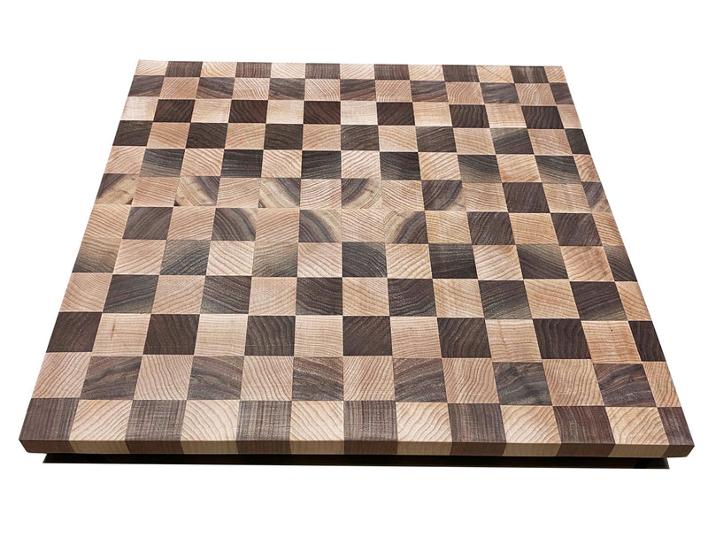 Maple and Walnut Checker End-grain Cutting Board