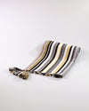 SALE SanCri Handmade Cotton Table Runner - Black Stripe w/ Yellow