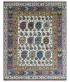 Ivory, Gold and Pink Hand knotted Traditional Boteh Design Multi size wool Area Rug