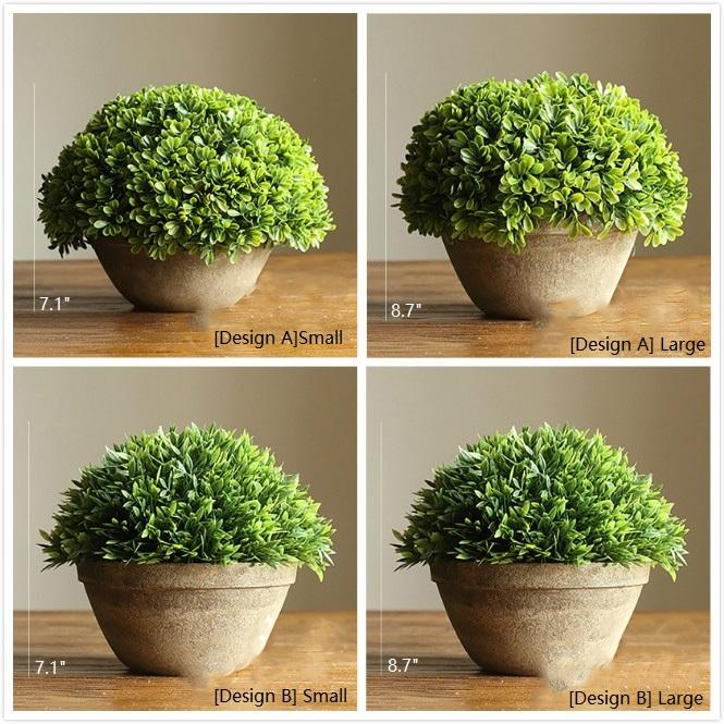 Artificial Potted Boxwood Faux Topiary