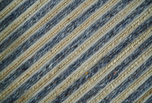 3x5 Blue and Brown Hand Woven Rug