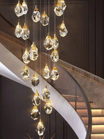 MIRODEMI® Luxury diamond crystal chandelier for staircase, living space, stairwell