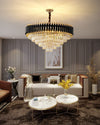MIRODEMI® Luxury Black Crystal Led Hanging Chandelier For Living Room, Bedroom