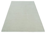 Custom Made Solid Ivory White Hand Tufted Layering Rug