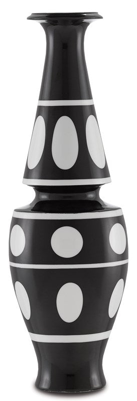 Currey and Company De Luca Black and White Vase 1200-0386