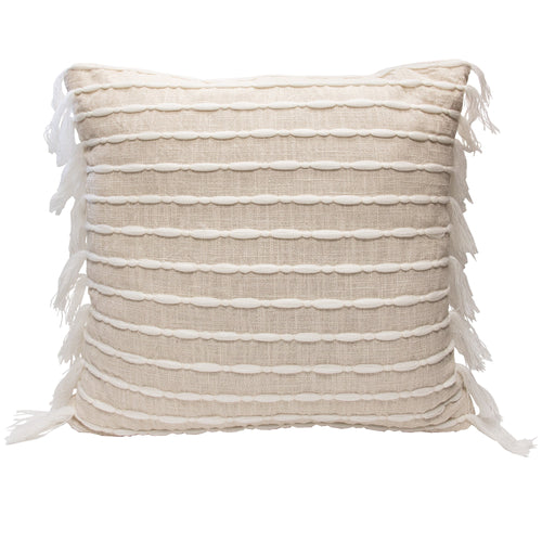 Linear Tassel Decorative Pillow