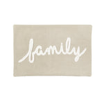 Family Chenille Embroidery Decorative Pillow Cover