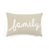 Family Chenille Embroidery Decorative Pillow Cover