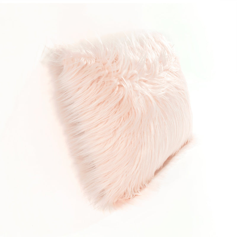 Mongolian Luca Soft Faux Fur Decorative Pillow Cover