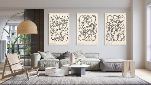 Minimalism Art Set of 3 Prints Modern Wall Art Modern Artwork