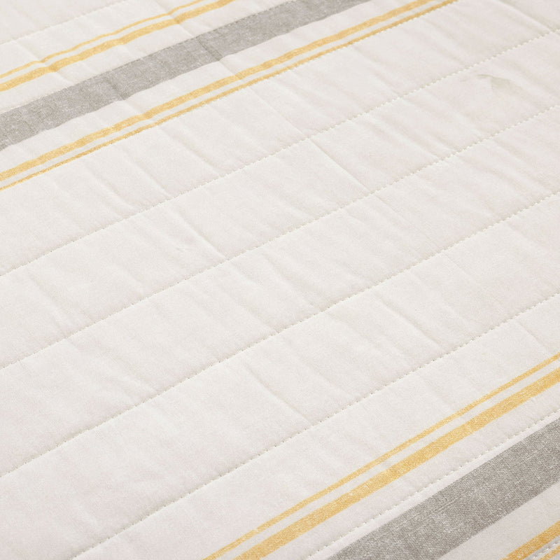 Farmhouse Stripe Reversible Cotton Quilt Set