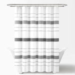 Chic Stripe Yarn Dyed Eco-Friendly Recycled Cotton Shower Curtain