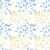 Yellow and Blue Leaves Wallpaper