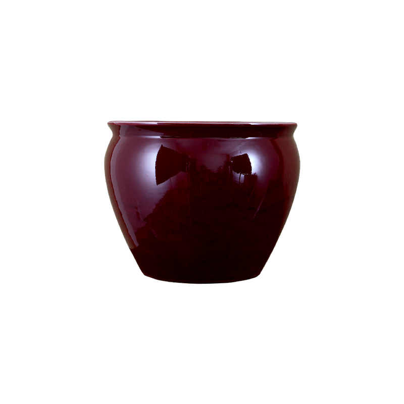 Lovecup Oxblood Red Porcelain Fishbowl Shape Vase L018
