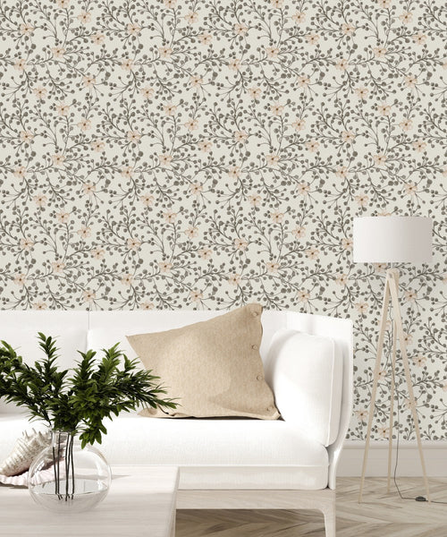 White Little Flowers Wallpaper