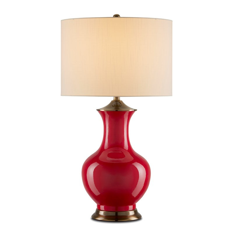 Currey and Company Lilou Red Table Lamp 6000-0840