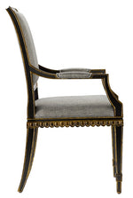 Currey and Company Ines Peppercorn Black Arm Chair 7000-0183