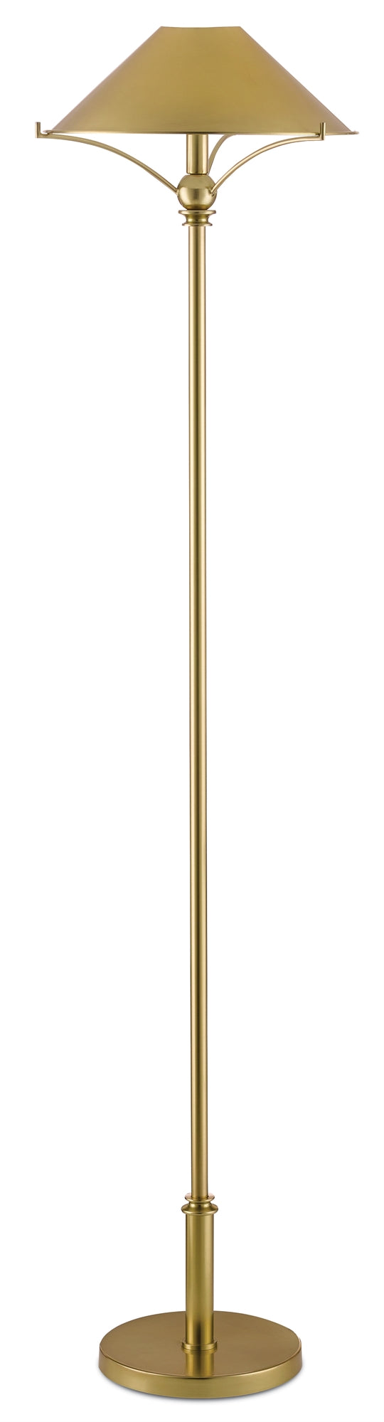 Currey and Company Maarla Brass Floor Lamp 8000-0050