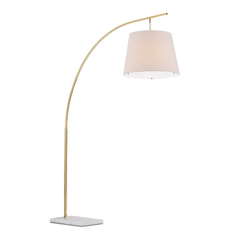 Currey and Company Cloister Brass Large Floor Lamp 8000-0125