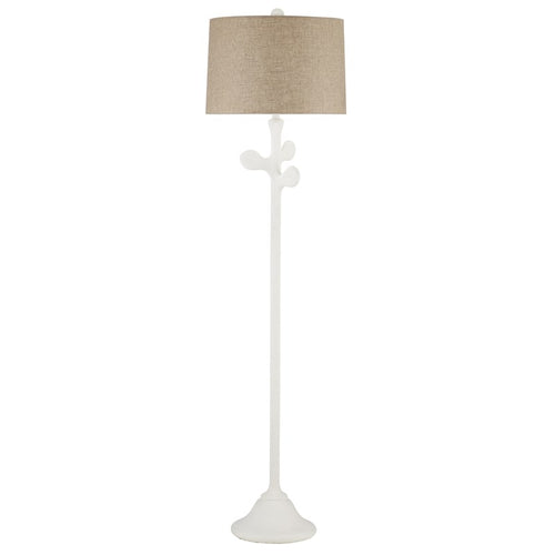 Currey and Company Charny White Floor Lamp 8000-0133